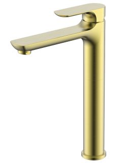 Высокий смеситель для раковины Raglo R03.15.03 золотой сатин